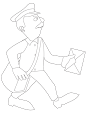 Images &agrave; colorier sur le th&egrave;me- la poste