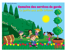Affiche thématique Semaine des services de garde - Le jardin aux milles trésors