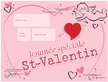 Calendrier perp&eacute;tuel St-Valentin