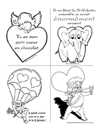 Valentin - Valentine couleur ou noir et blanc