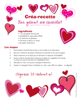 Ouvrir créa-recette – bec géants au chocolat