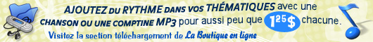 Ajoutez du rythme dans vos thématiques avec un chanson ou une comptine MP3