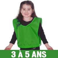 Dossard vert pour enfants de 3 à 5 ans.