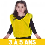 Dossard jaune pour enfants de 3 à 5 ans.