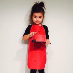 Apron for children 2-5 years - Red