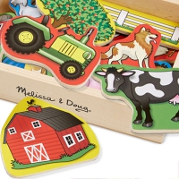 20 wooden farm magnets