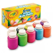 10  Washable Paint Jars - Neon colours