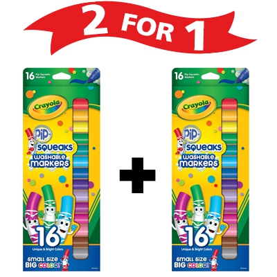 Pip-Squeaks Crayola Markers<br>For smaller hands + 1 FREE