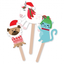 Stick puppet - Christmas animals