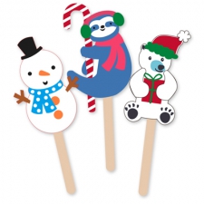 Stick Puppet-snowman