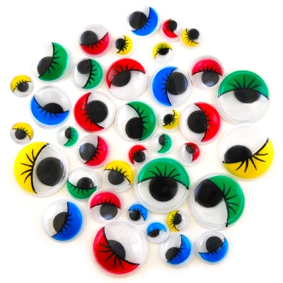 Colored Googly Eyes - Assorted Colours