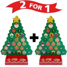 Wooden Advent Calendar - Countdown to Christmas + 1 FREE