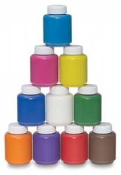 10  Washable Paint Jars - classic colours
