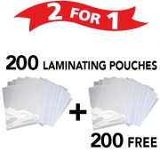 200 + 200 laminating pouches