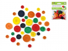 Colored craft wood buttons