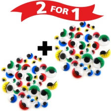 Colored Googly Eyes - Assorted Colours + 1 FREE