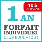 Club educatout - Forfait thématique 1 an+1 AN GRATUIT