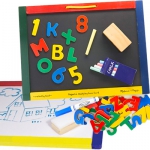 Magnetic chalk and dry-erase board
