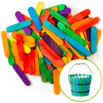 120  bâtons à bricoler colorés miniatures