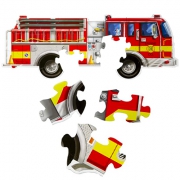 Casse-tête de plancher Jumbo - Camion de pompier
