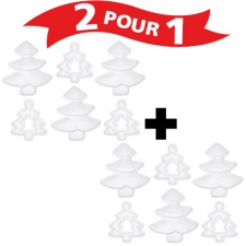 6 arbres de Noël de polyfoam + 1 GRATUIT
