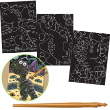 Scratch art picture set - Dinosaurs