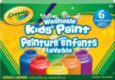 6  Washable Paint Jars - Classic colors