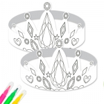 2 couronnes de princesse à colorier incluant 3 marqueurs