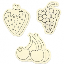 Fun wooden shapes-Grapes, cherries, strawberries