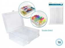 Craft storage box: 2-sided, 16 compartments