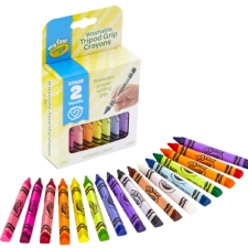 8 tripod grip washable crayons-My first