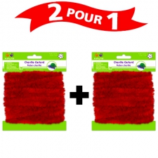 Ruban chenille-rouge + 1 GRATUIT