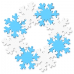 Foam-fun wreath shape - snowflakes
