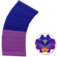 50 craft sticks-Purple and blue