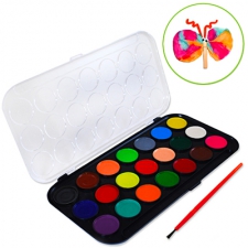 Washable watercolors, 21 colors and 1 paintbrush