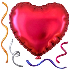 Balloon blast-Wall art-Red heart