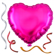 Balloon blast-Wall art-Pink heart