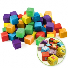 Wooden craft cubes-36 pieces