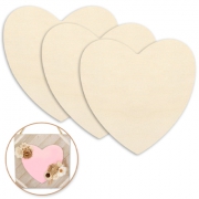 Fun wooden shapes-3 hearts
