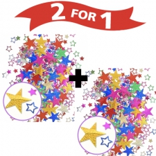 Bling sequins-Multicolored stars + 1 FREE