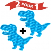 Jouet Sensoriel Push Pop Bubble-Dinosaure bleu + 1 GRATUIT