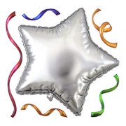 balloon blast-Wall art - Silver star