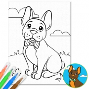 3D coloring board - Dog