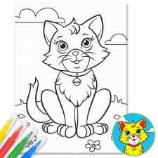 3D coloring board - Cat