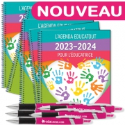 10x L'agenda educatout 2023-2024 pour l’éducatrice+10 stylos