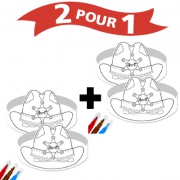 2 bandeaux de Sheriff  colorier incluant 3 marqueurs+ 1 GRATUIT