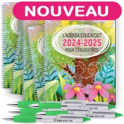 10x L'agenda educatout 2024-2025 pour lducatrice+10 stylos