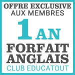 Club educatout anglais 1 an - Offre exclusive