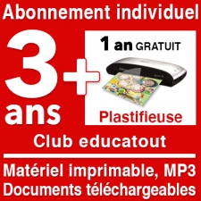 FRENCH - Educatout club - THEMATIC PACKAGE 3 year+1YEAR+lamina