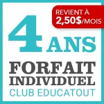 Club educatout-FORFAIT THÉMATIQUE 3 years+1YEAR FREE